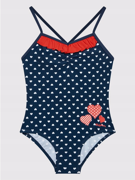 Detské plavky - Jeden -kus hier outfit. 122 biela, námornícka modrá