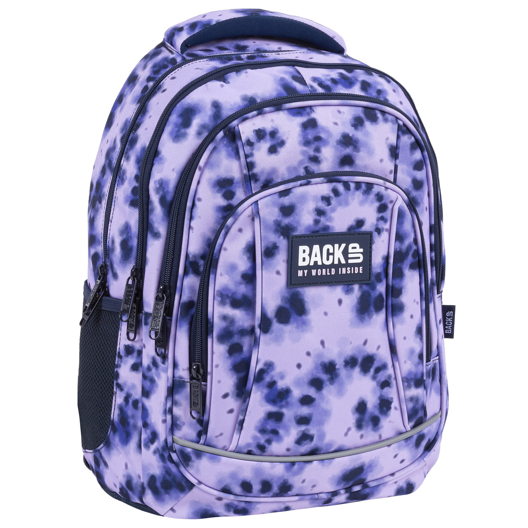 Multi -Chamber School Backpack záložné odtiene fialovej, odtiene ružovej, viacstoliteľné 26 l
