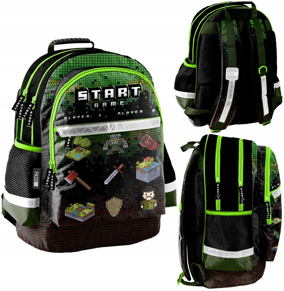 Minecraft Game Pixele School Batoh pre chlapca