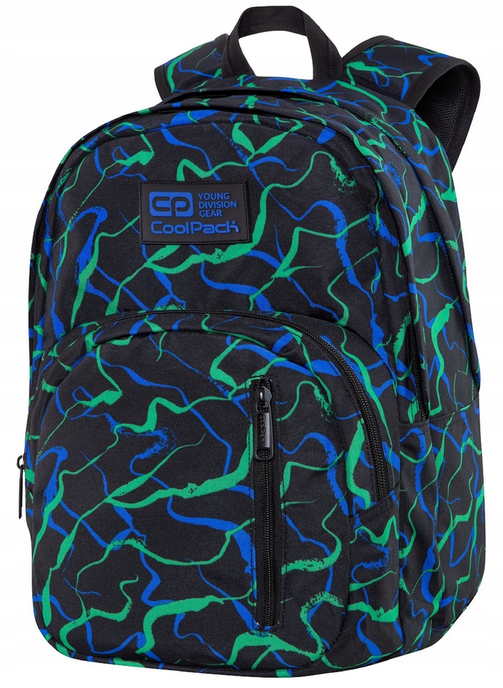 Coolpack Multi -Chamber School Backpack čierny, odtiene oranžovej, odtiene šedej a striebornej 30 l
