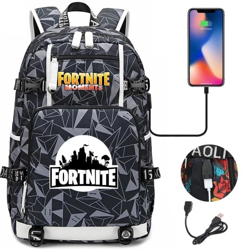 Aktovka - Batoh vrecka Fortnite žiariace v tmavom USB