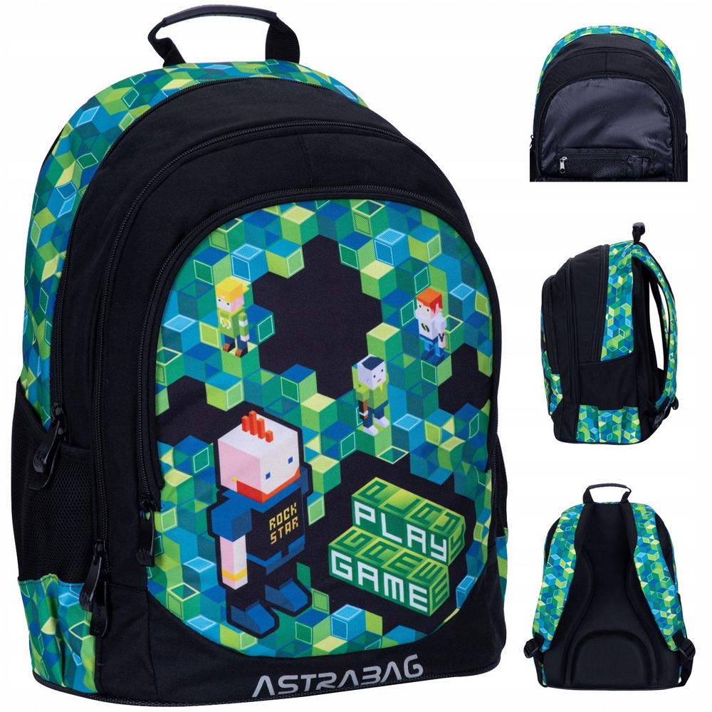 Backpack School School Bag pre chlapca hrá pixele