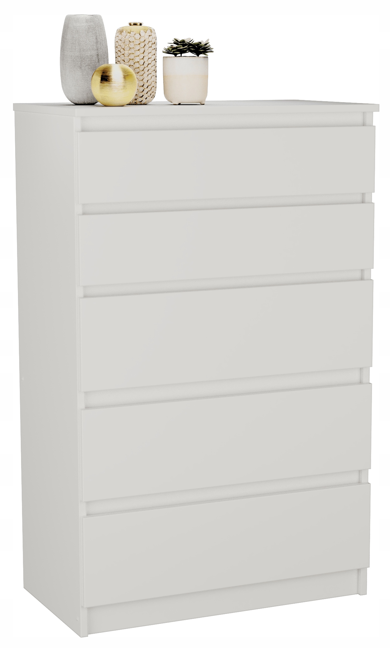 Euro-Meble Pari 70 x 40 x 112 cm bielej komody