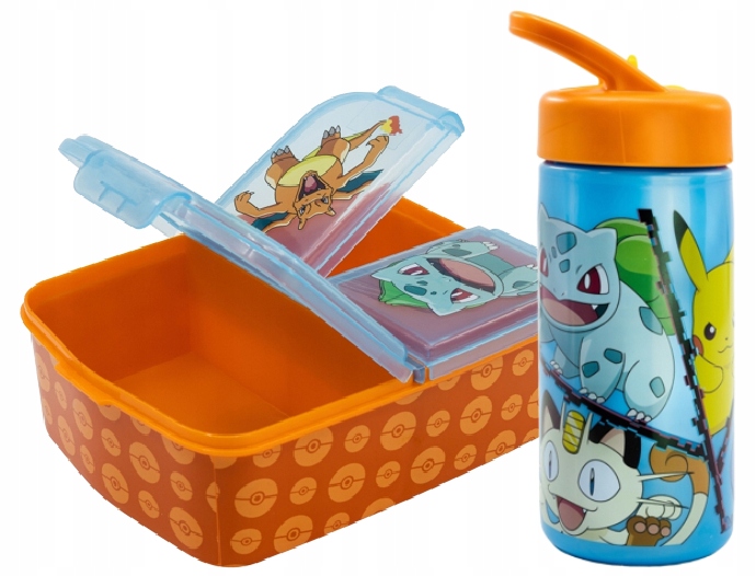 Detský desiatový box, fľaša - Pokemon Breakfast Box + fľaša 410 ml