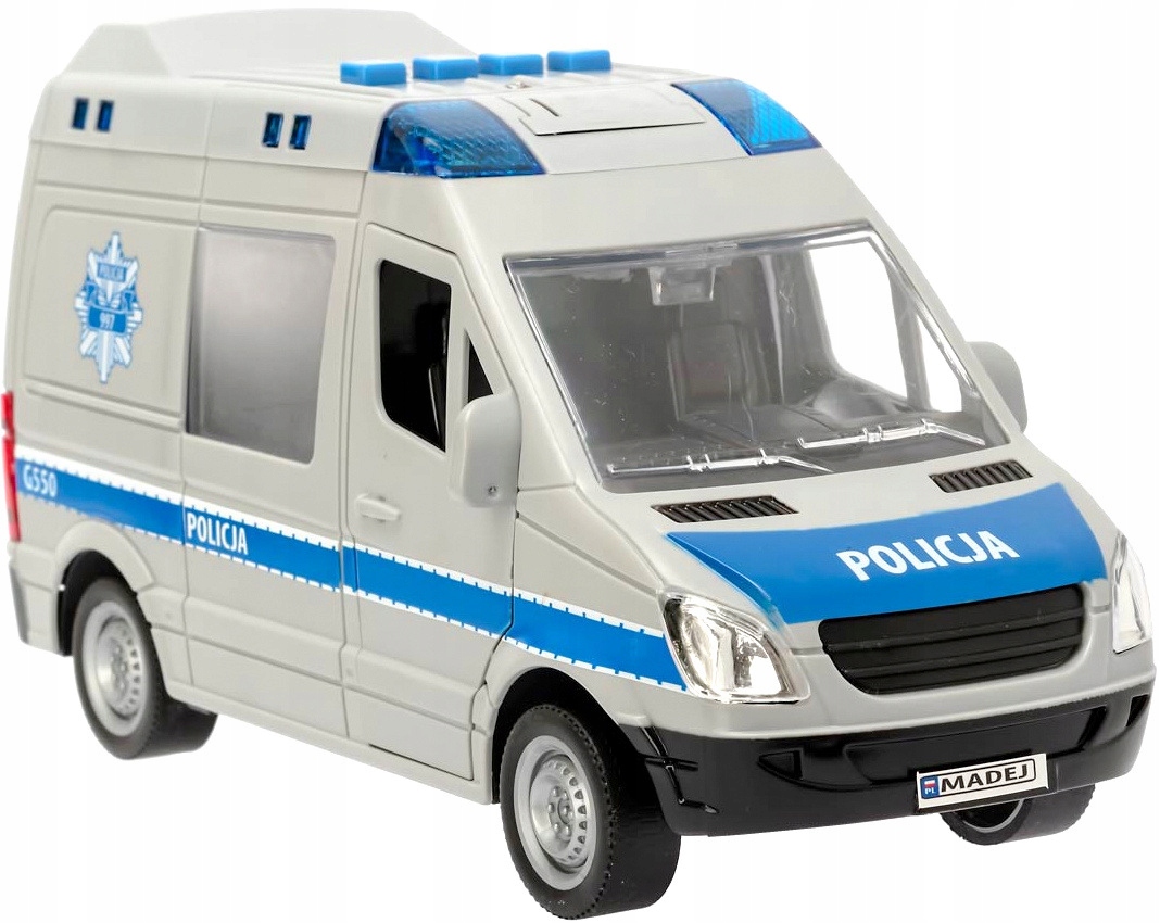 Policajné auto - Policajná policajná policajná polícia Automobilové svetlá nápisu