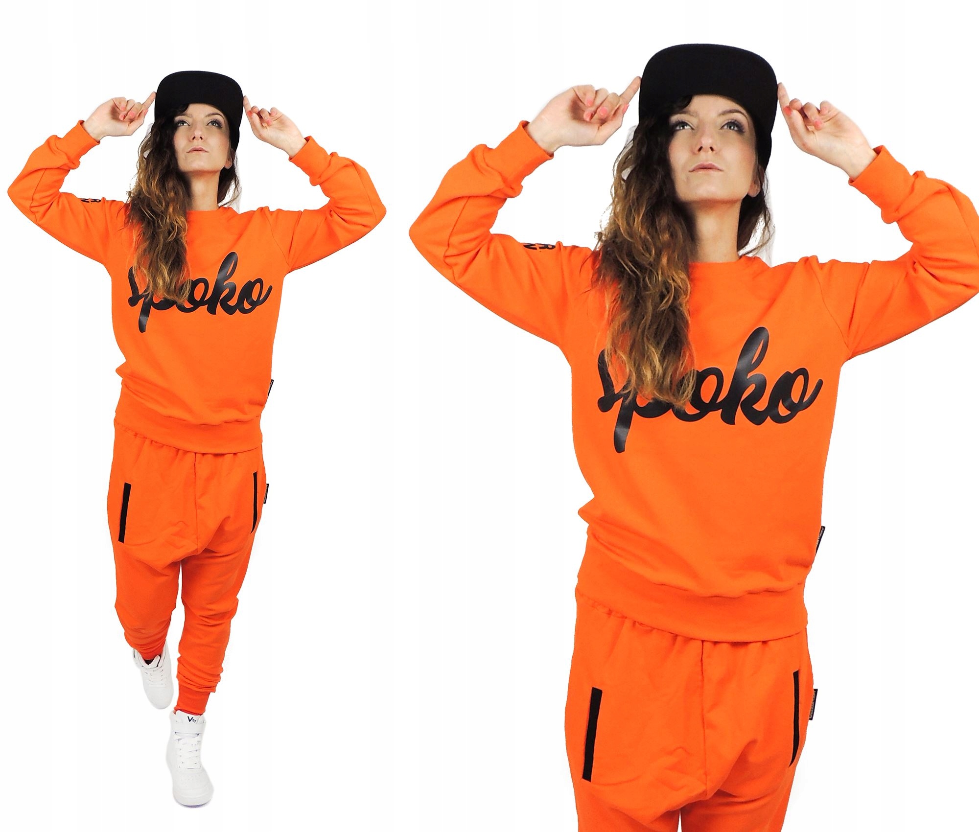 Mikina - Detské mikiny šaty veľkosti 134 Orange s dlhým rukávom