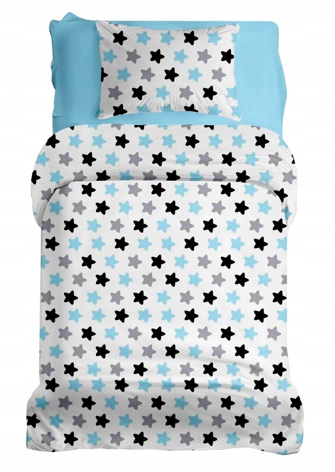 Sada podstielky MatySek Bedding-140x200-Gray Stars 140 x 200 cm viacfarebná