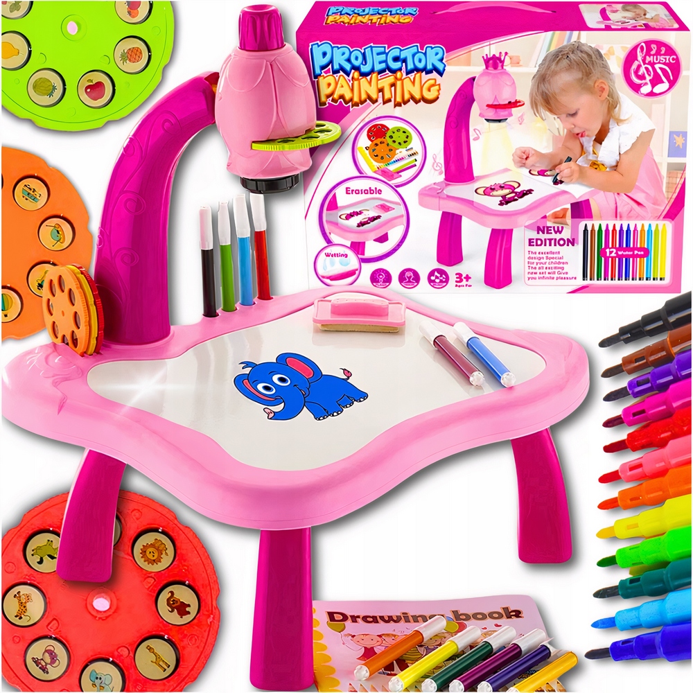 Kresliaci projektor - Magnetická doska xxl mozaika Montessori Puzzle Magpad Children Gift