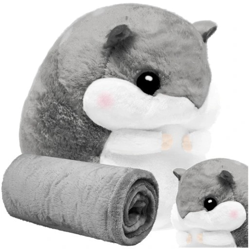 Fluffycushions prikrývka 30 x 40 cm odtiene šedého a strieborného škrečka