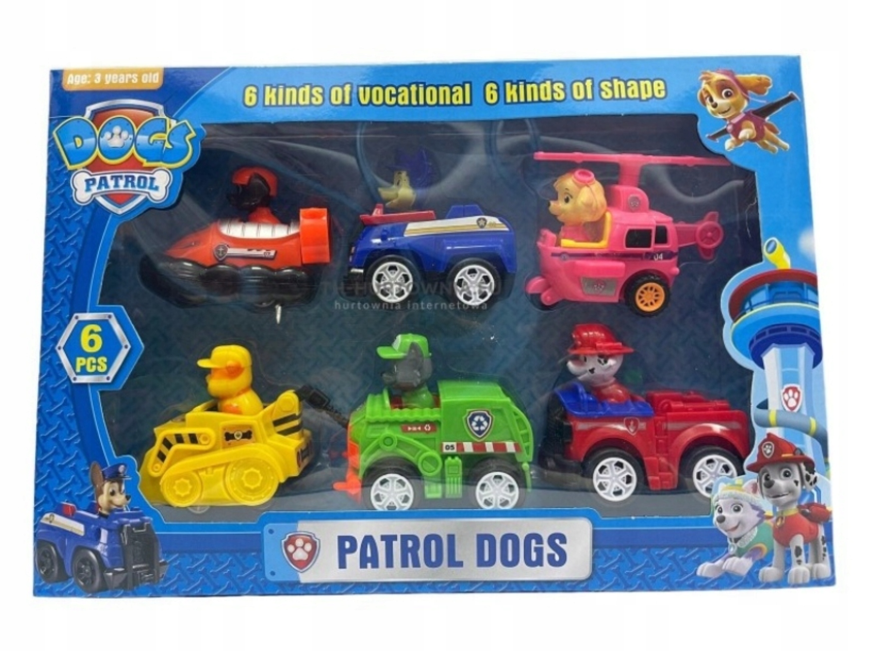 PSS Patrol Set Dog Patro Figures Car 6 ks