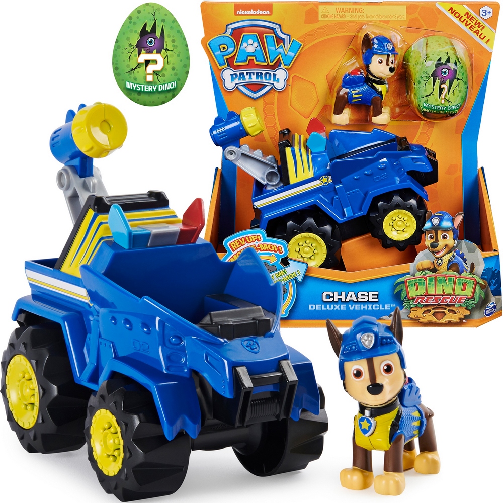 Figúrka - Pes Patrol Chase Figurine Dino Rescue + Vozidlo
