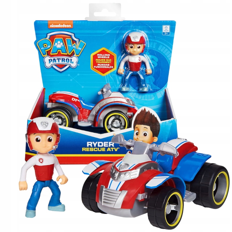 Rozpravkové auto - Psi Patrol Quad Núdzové ATV+Ryder Figurine