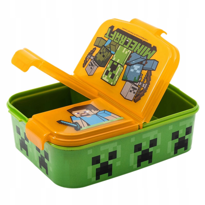 Detský desiatový box, fľaša - Raňajková krabica na obedový box Minecraft