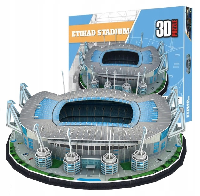 3D PUZZLE ETIHAD MANCHESTER PREMIER LEAGUE FUTBALOVÝ ŠTADIÓN 119 ELEMENTOV