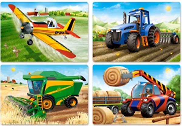 Klasické puzzle - HÁDANKA PRE BATOLA 4 HÁDANKY POĽNOHOSPODÁRSKE VOZIDLÁ CA
