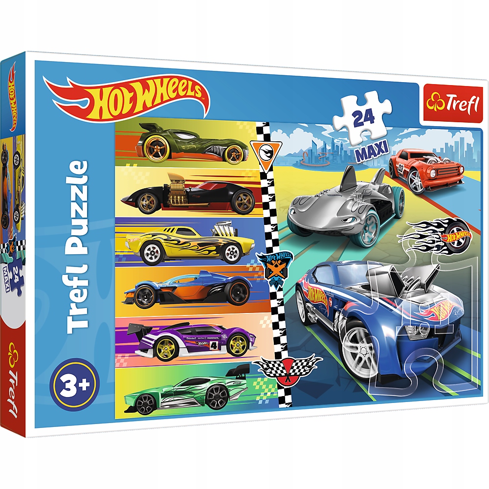 Klasické puzzle - Puzzle maxi 24 Cars Hot Wheels Trefl Cars