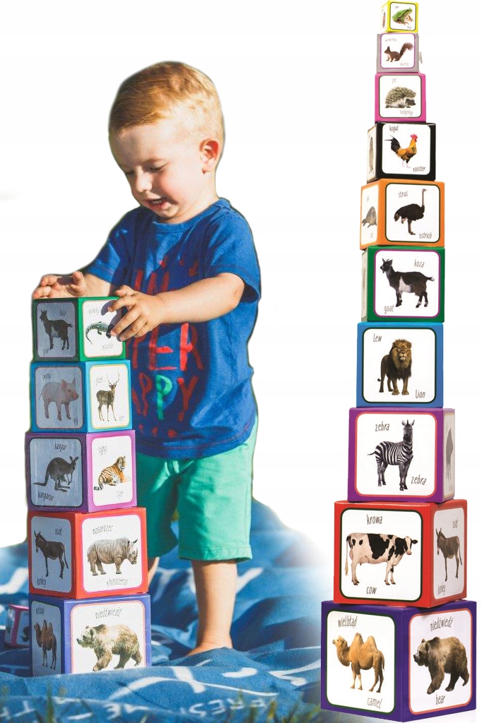 Zahrajte si Pyramída dvojjazyčná zvieracia veža 50 slov PZ-01
