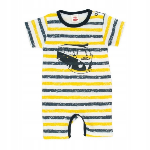Dupačky - Baby Rampers 68 biela, námornícka modrá, žltá