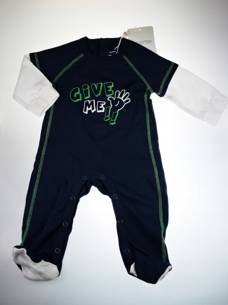 Dojčensky overal - Baby Rampers Original Marinees 62 biela, námornícka, zelená
