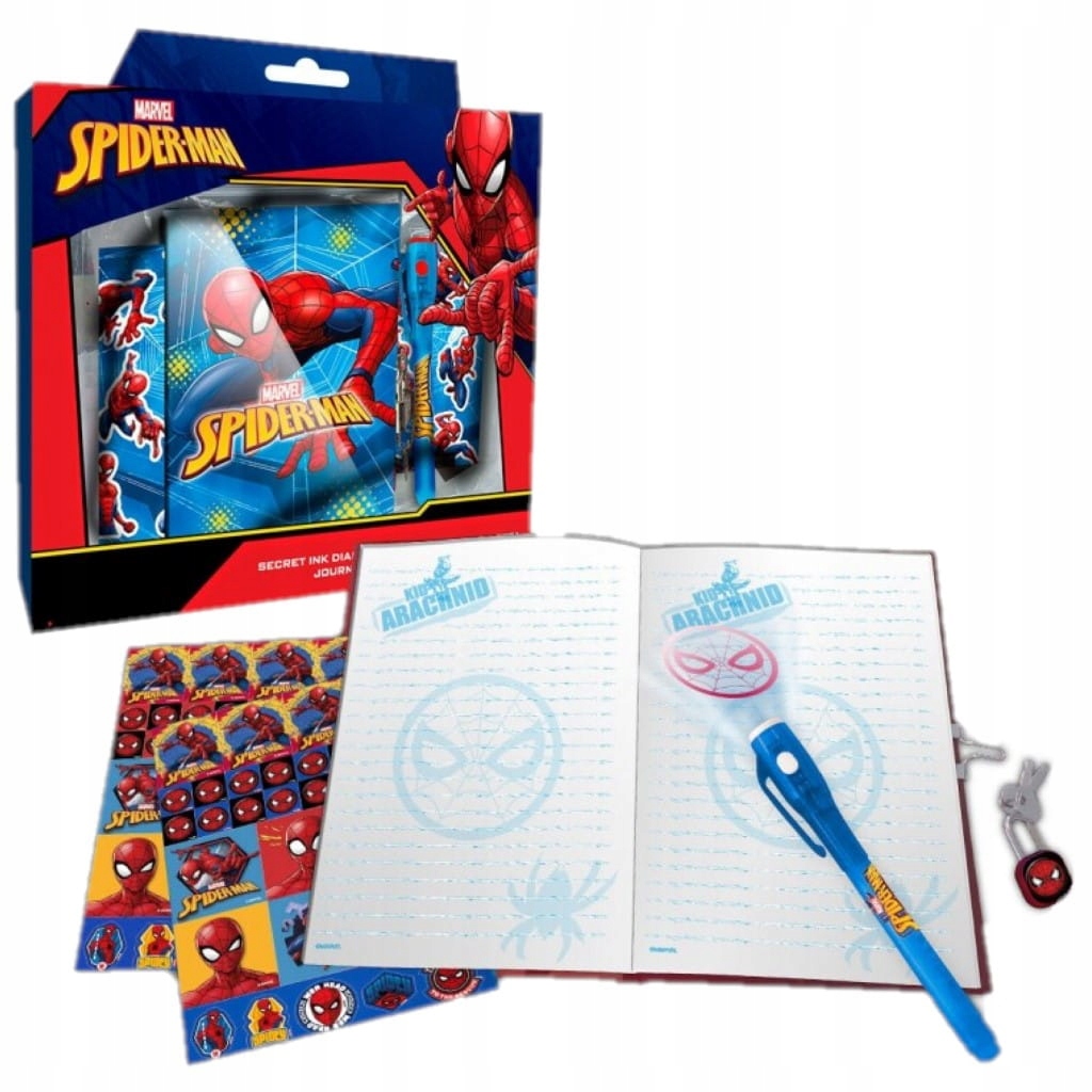 Denník A5 Kids Euroswan Spiderman odtiene červenej