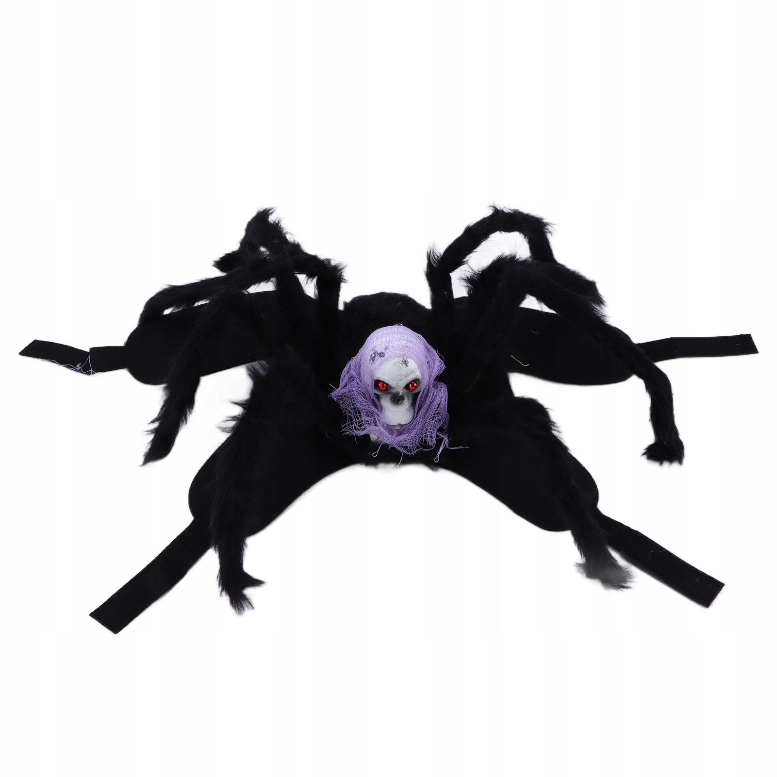 Halloweensky kostým v tvare pavúka pre psa a mačku, fialová M