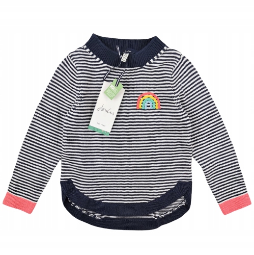 Detský sveter - Joules 104 White, Navy Blue, Multi -Colored Sveter