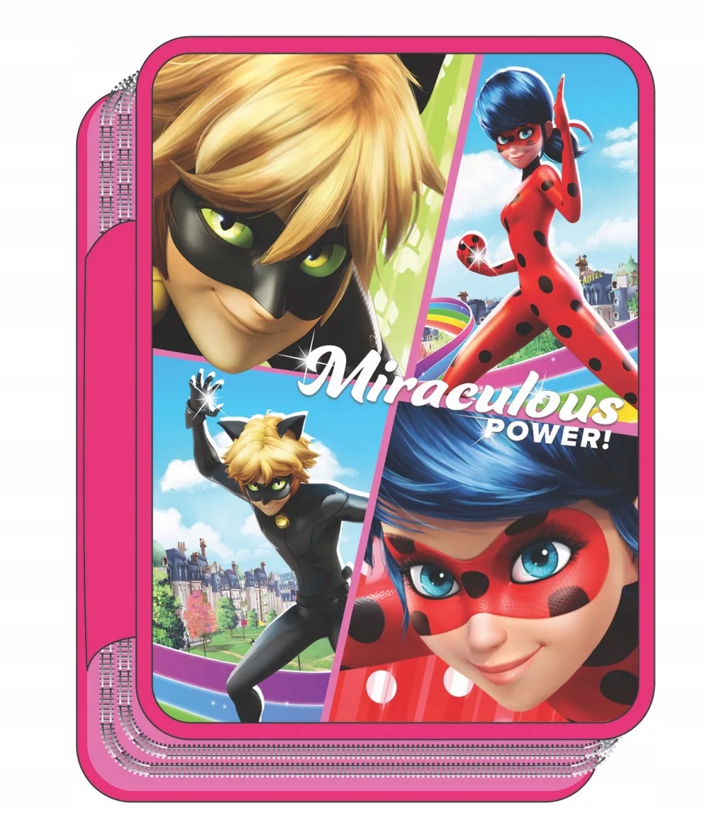 Školský peračník - Cencil Case Ladybug Cat 2 úrovne so zariadením