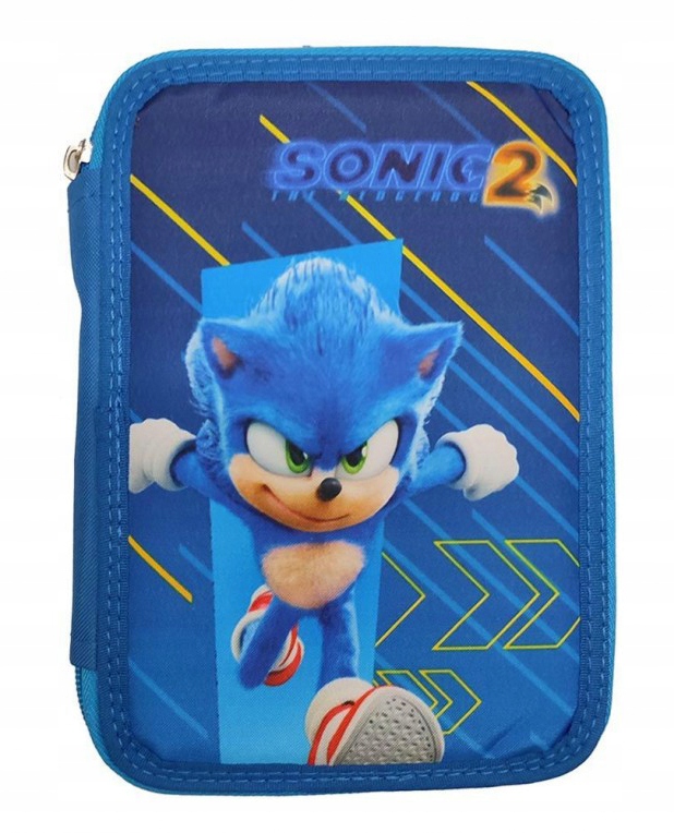 Školský peračník - Cencil Case Sonic the Hedgehog 2 úrovne so zariadením.
