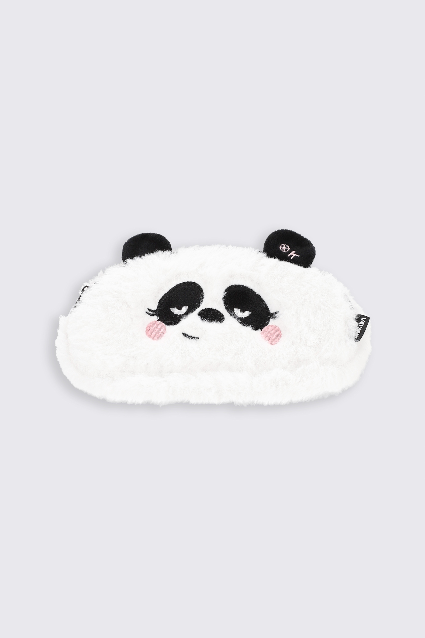 Školský peračník - Puzdro na bielu ceruzku s kožušinou a panda knedle mokida