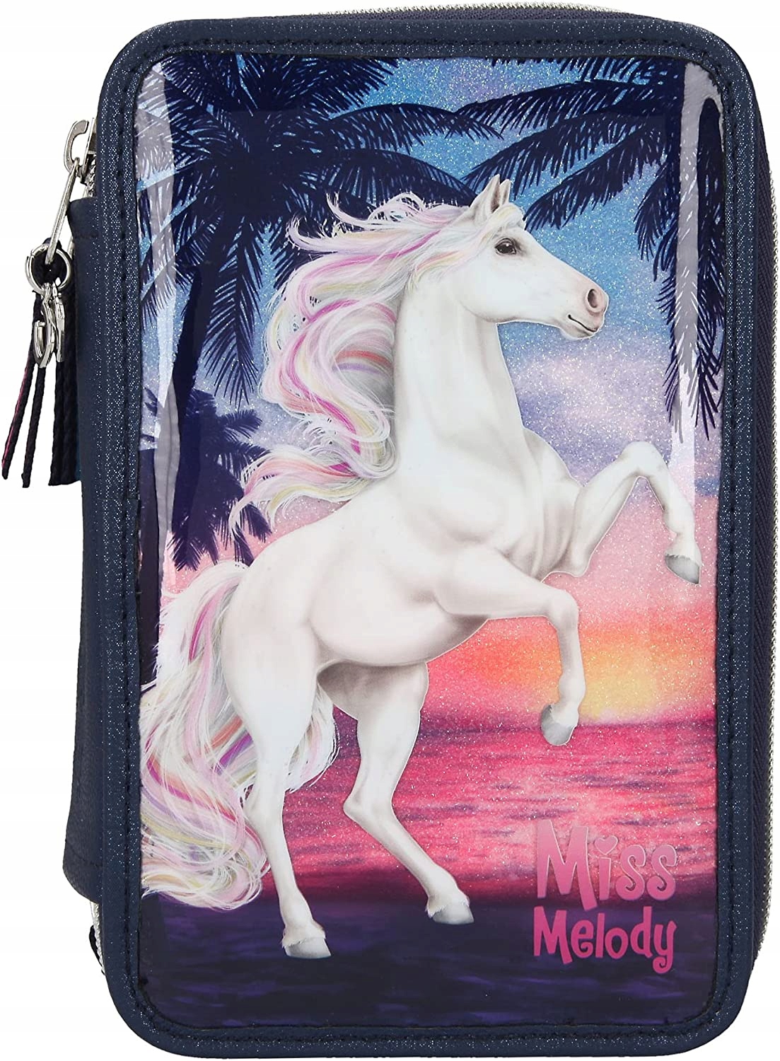 Školský peračník - Trojitá ceruzka biely kôň s Miss Melody Horse
