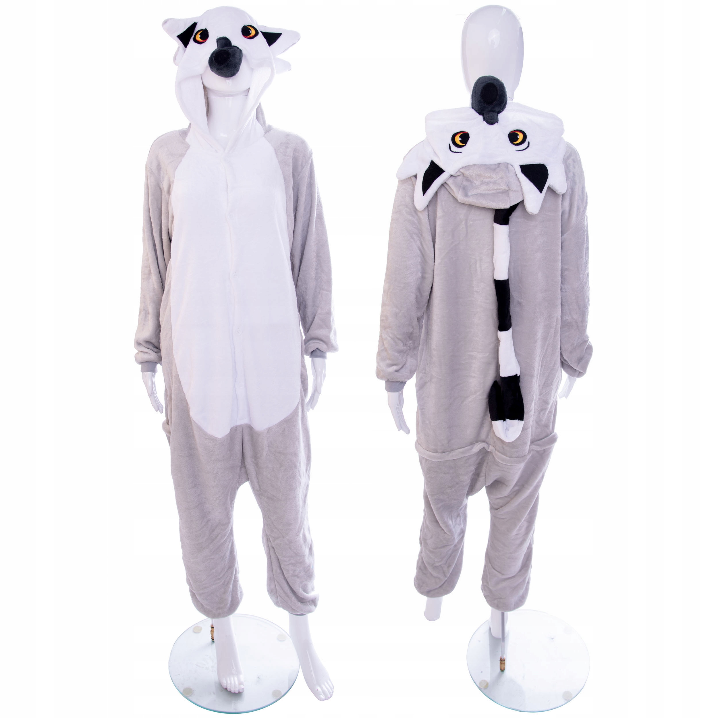 Pyžamo, župán - Onesie (kombinézy) Hildir Veľkosť 176 biela, šedá
