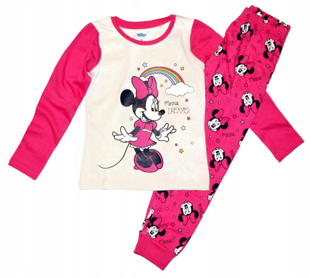 Pyžamo, župán - Disney pyžamá veľkosti 128 biela, červená, viacnásobná