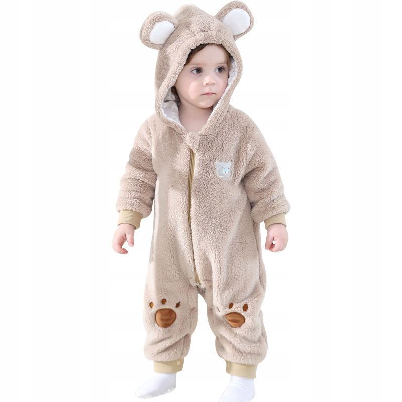 Pyžamo, župán - Onesie (kombinézy) onesie veľkosti 90 biela, hnedá