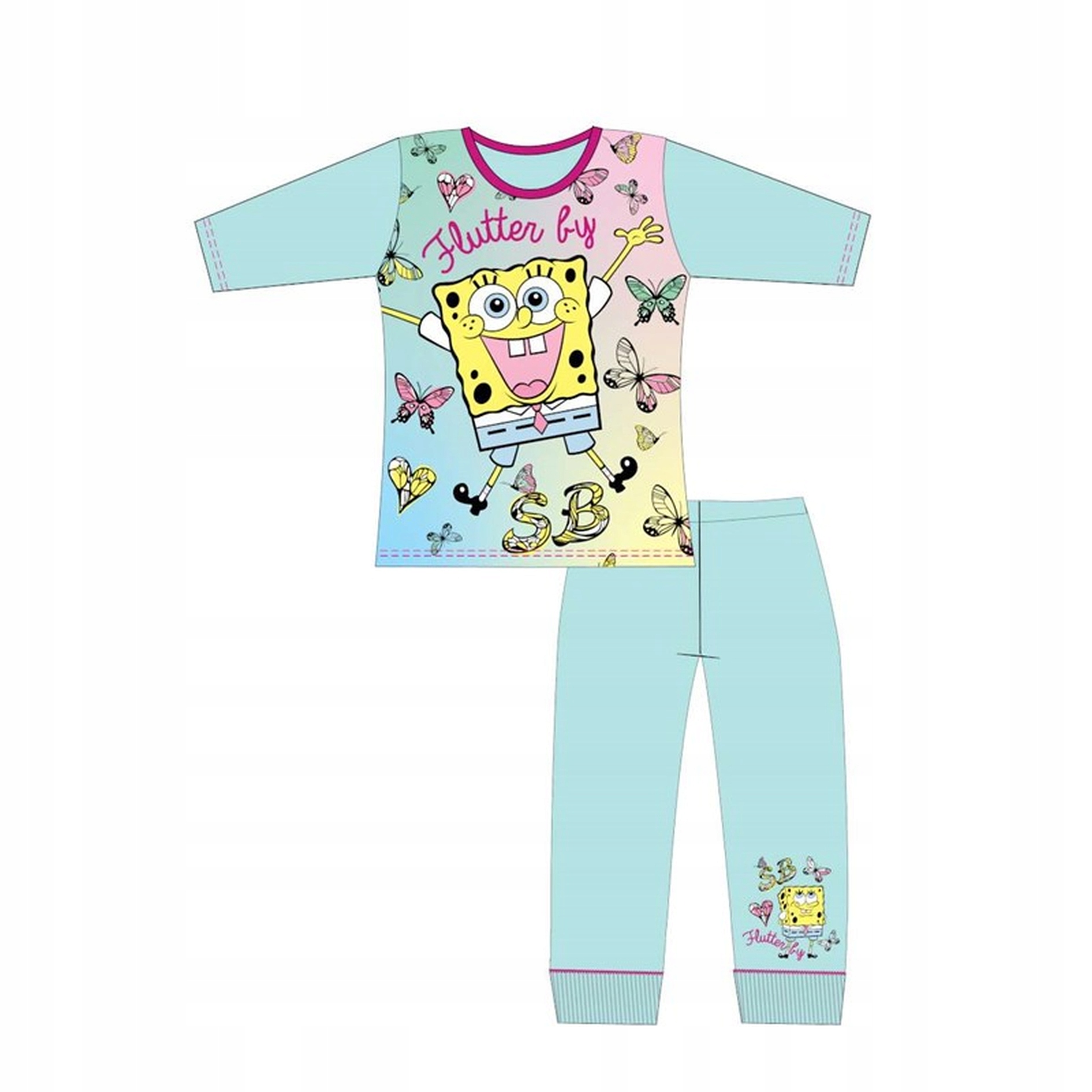Pyžamo, župán - SpongeBob pyžamy veľkosť 152 viacfarebné, zelené