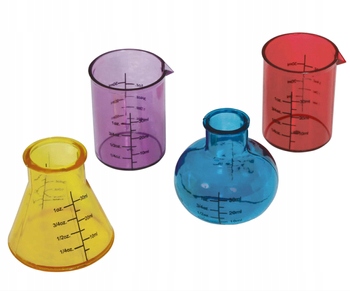 Plastové poháre skúmavka 30ml x4 laboratórna