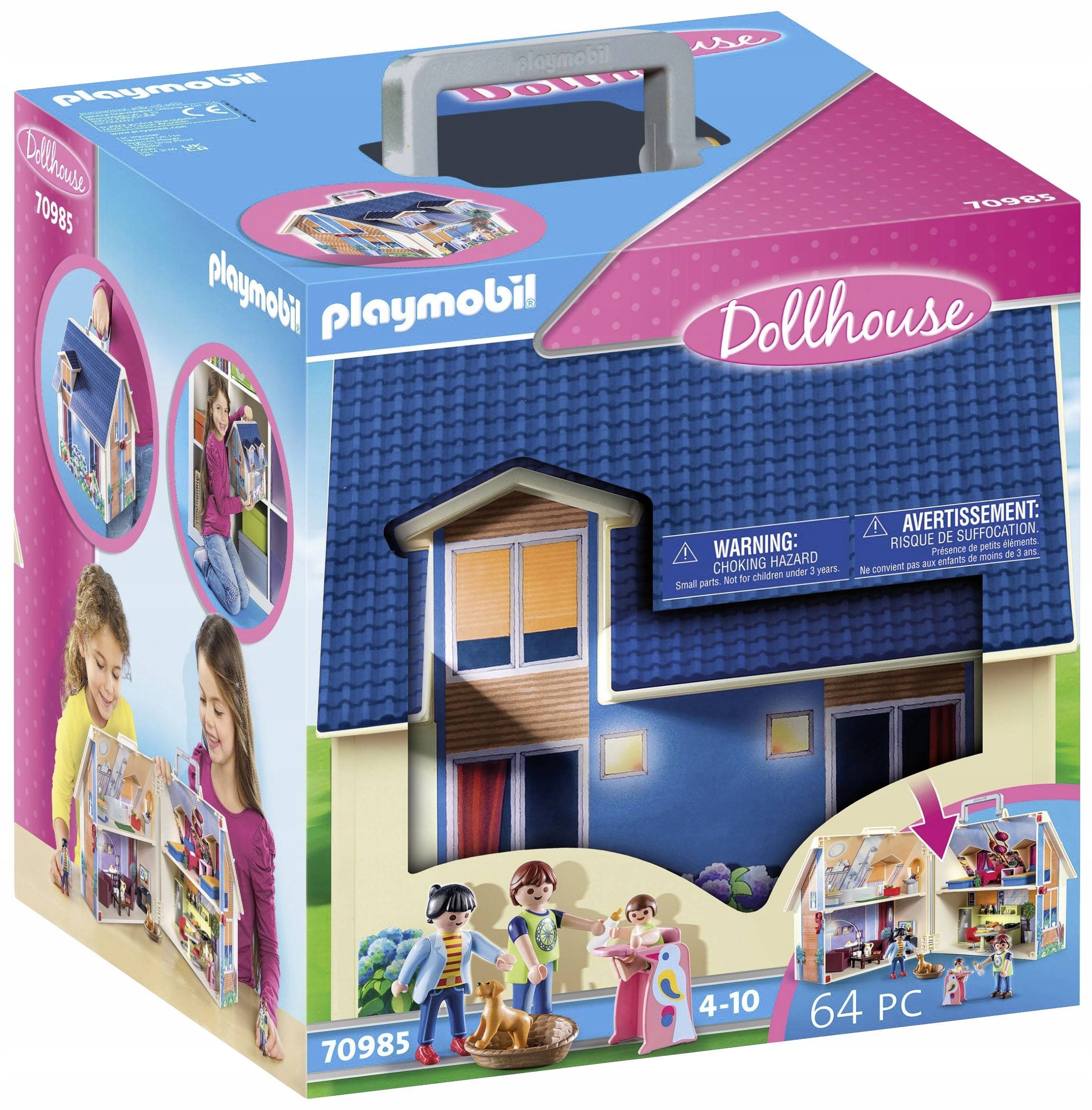 PLAYMOBIL PRENOSNÝ DOMČEK PRE BÁBIKY S VYBAVENÍM MAMA OTEC DIEŤA 70985