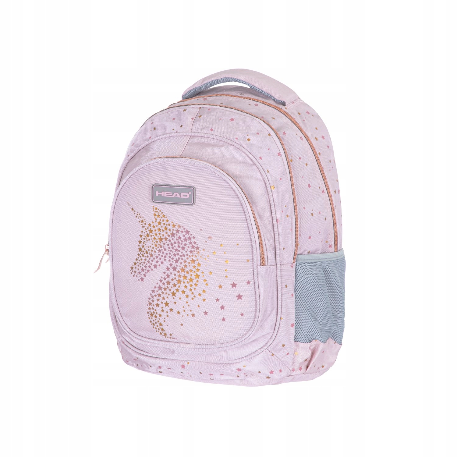 Ruksak HEAD GOLDEN EFFECT ROSE GOLD, AB330 - ideálny na školské potreby