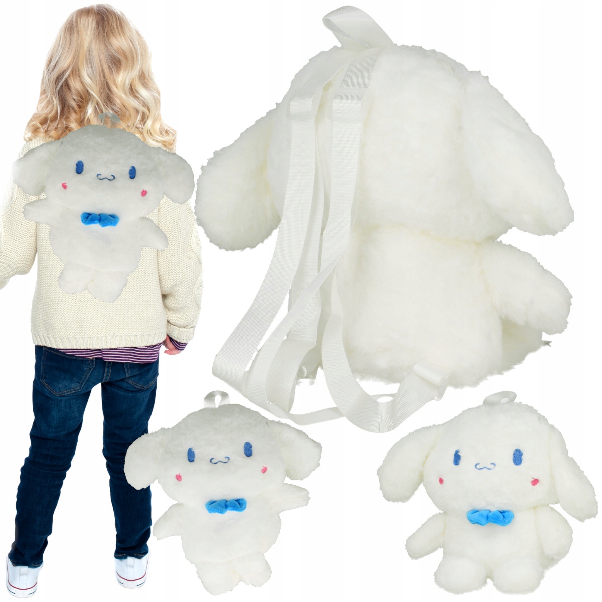 Predškolský batoh - Plyšový batoh mäkký svetlo maskot maznať sa