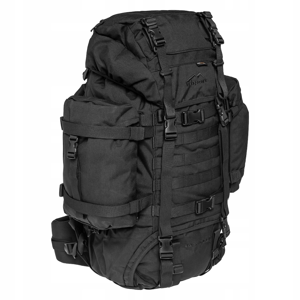 Odolný turistický batoh Wisport Reindeer 55 l – čierna farba