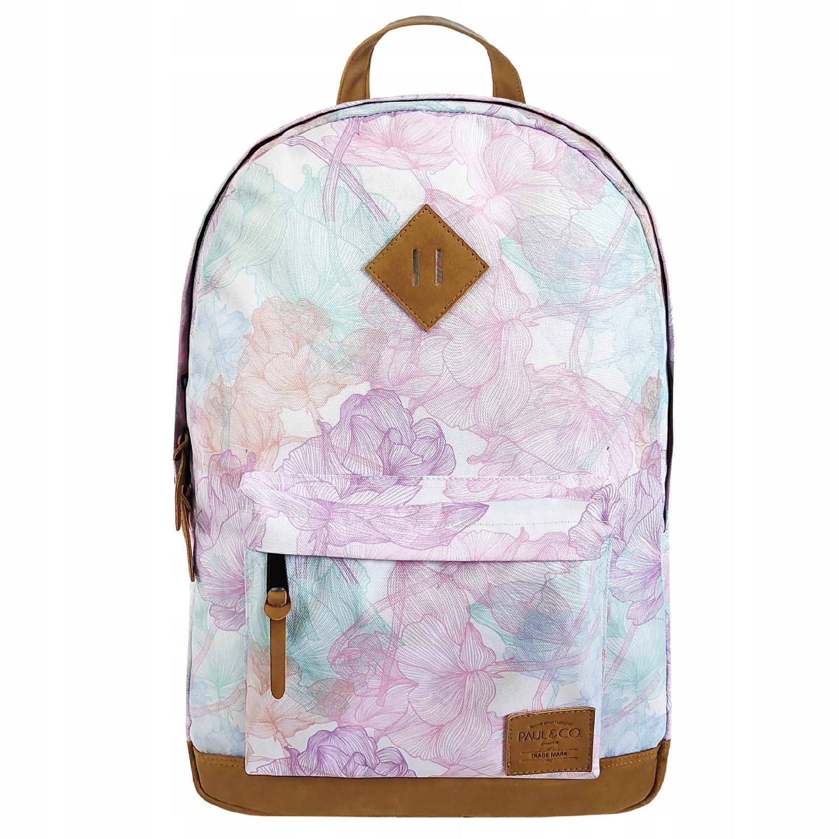 Paul & Co Pastel Flowers School Batoh
