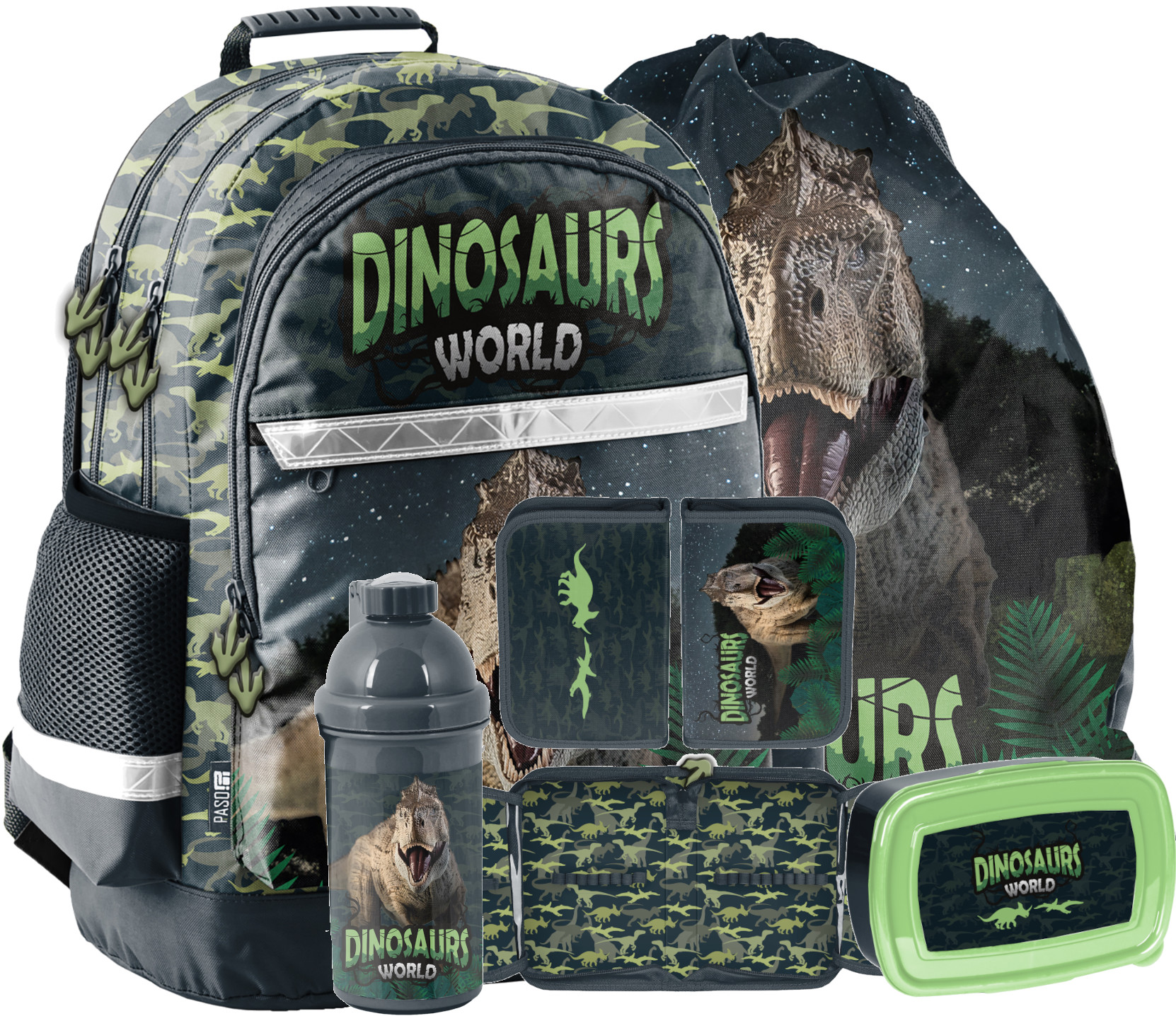 Školský batoh pre chlapca dinosaura 1-3 triedu Paso