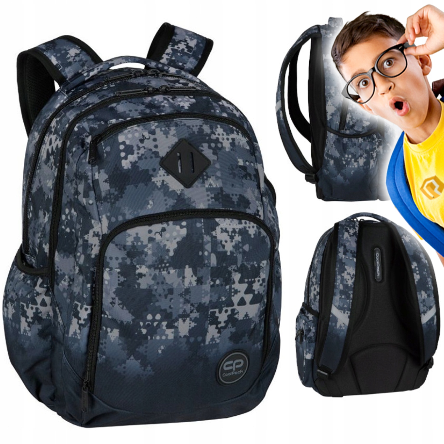Školský batoh pre mládež CoolPack Break čierny
