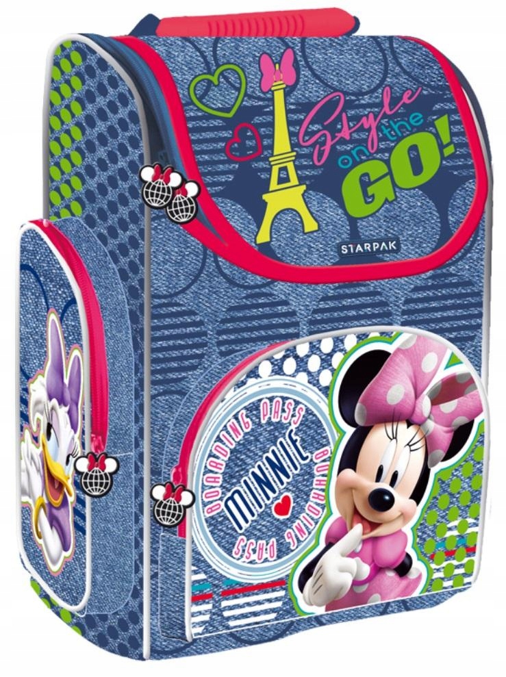 Aktovka - Školský batohový batoh Multi -Chamber Minnie Mouse Bag