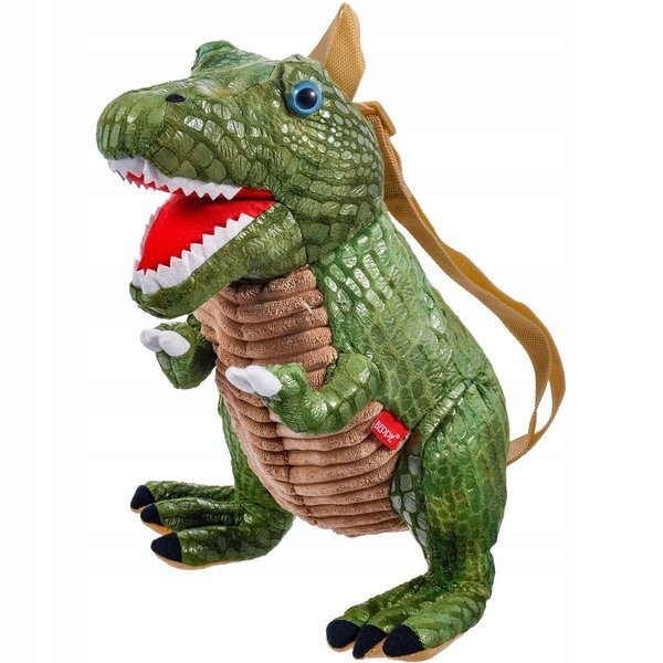 Predškolský batoh - Plyšový batoh tyrannosaur maskot 35 cm