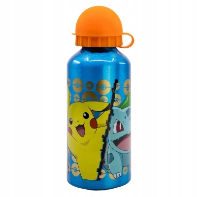 Detský desiatový box, fľaša - Pokémonová hliníková fľaša na vodu 400 ml