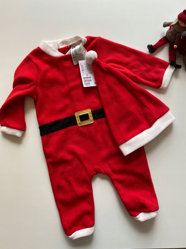 Detský komplet - Detská súprava H&M 80 biela, čierna, červená 2 ks.