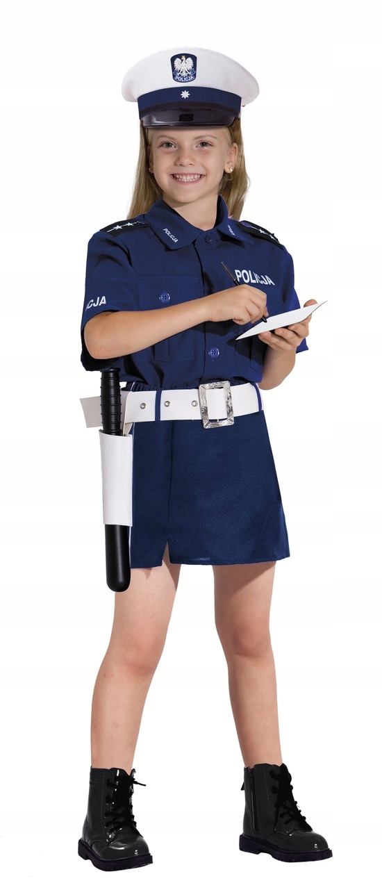 Kostým pre dievča - Policajná drogówka Policemanka Polska 104 outfit 12h