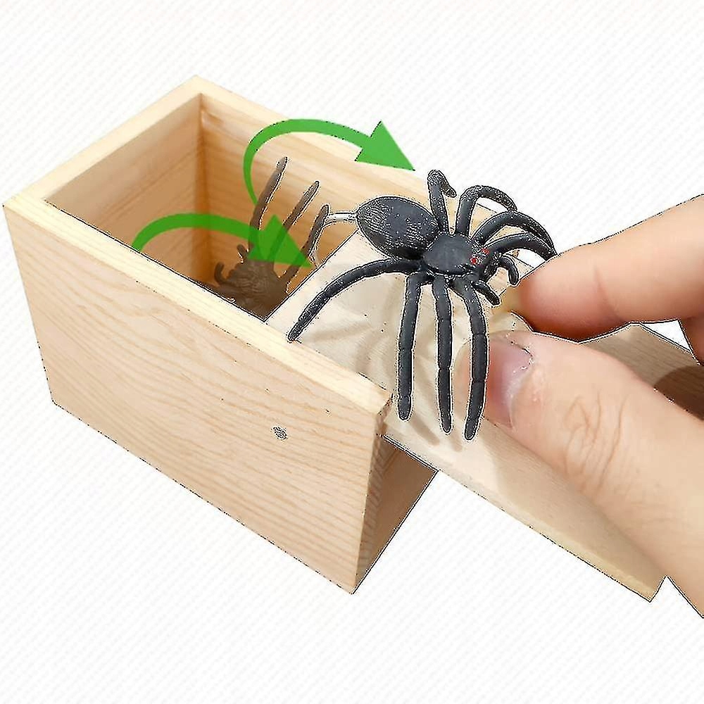 Prank Spider Box s prekvapením Gumený pavúk na strašenie a zábavu