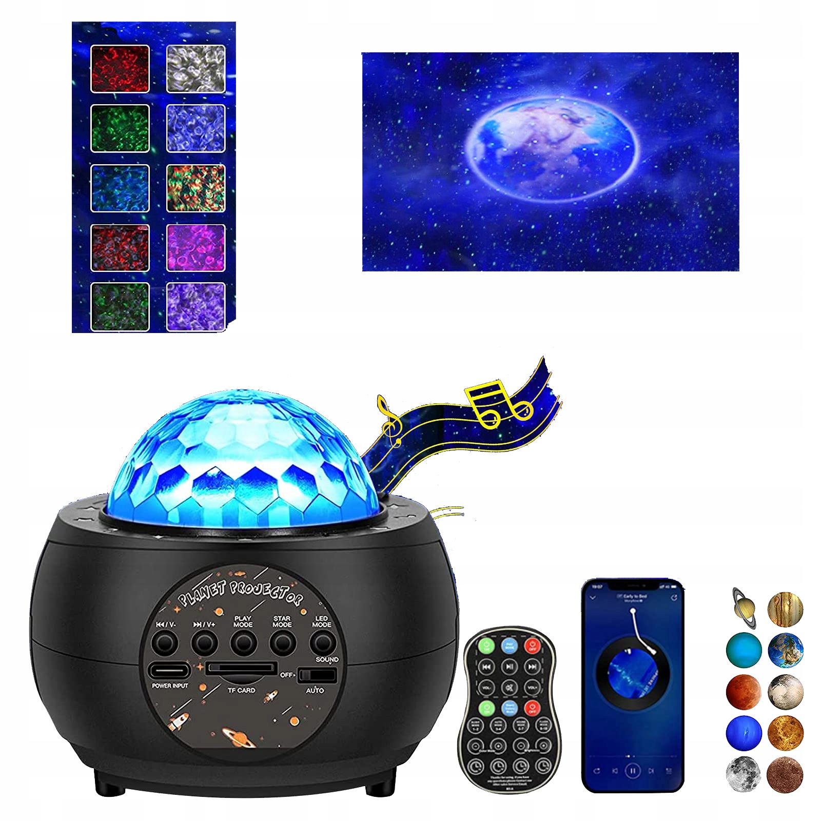 Lamp projektor Beedee (Bezee) 0592-01 Čierna