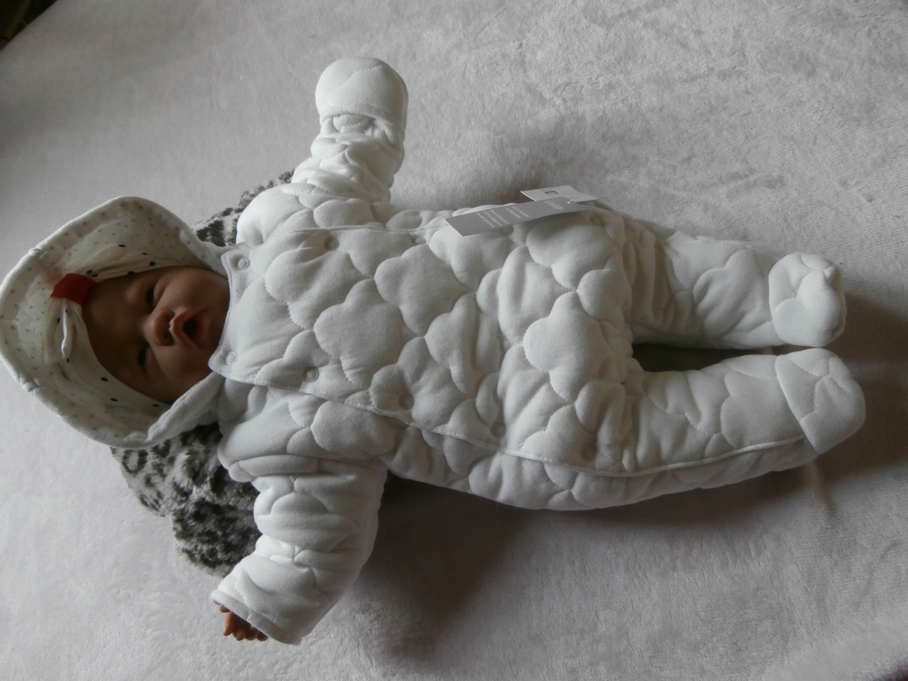 Detská kombinéza - George 50 White Babys Methin